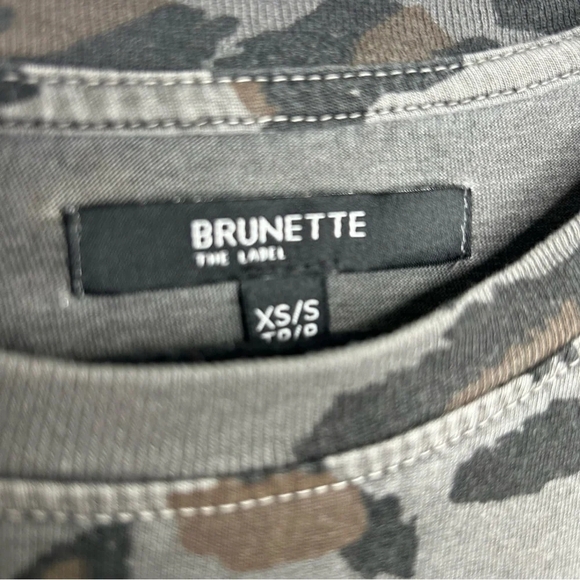 Brunette The Label Gray and Black Leopard Print  T-Shirt Dress - Picture 3 of 8